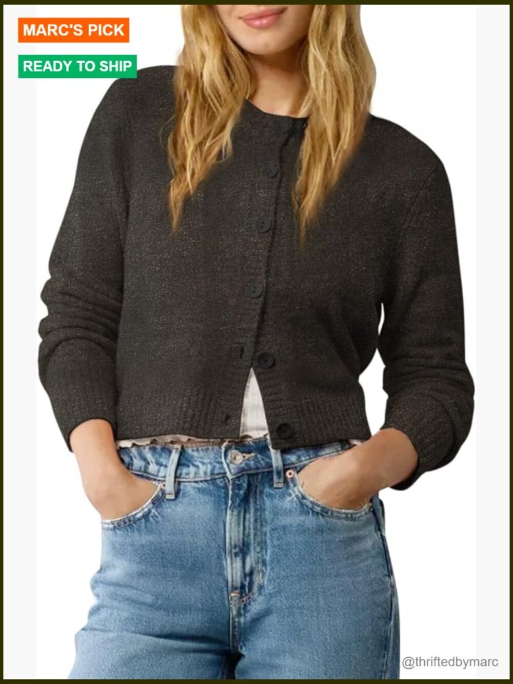 Cropped Cardigan Sweater Lightweight Long Sleeve Open Front Layering Jacket